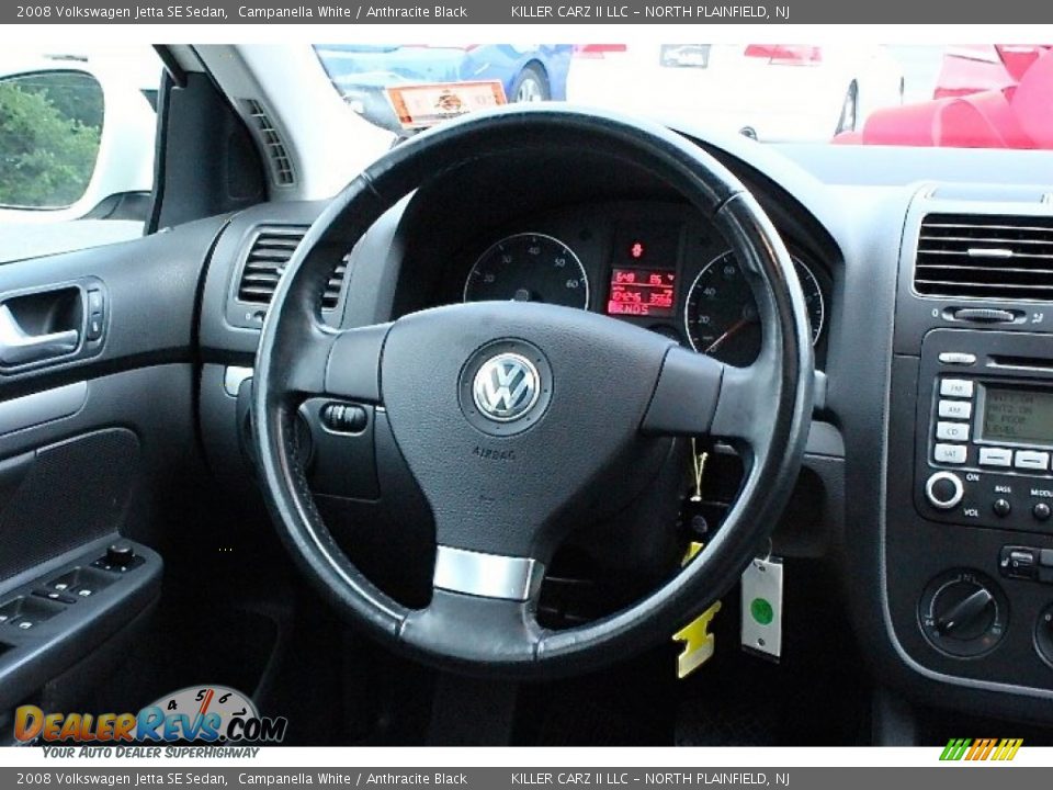 2008 Volkswagen Jetta SE Sedan Campanella White / Anthracite Black Photo #31
