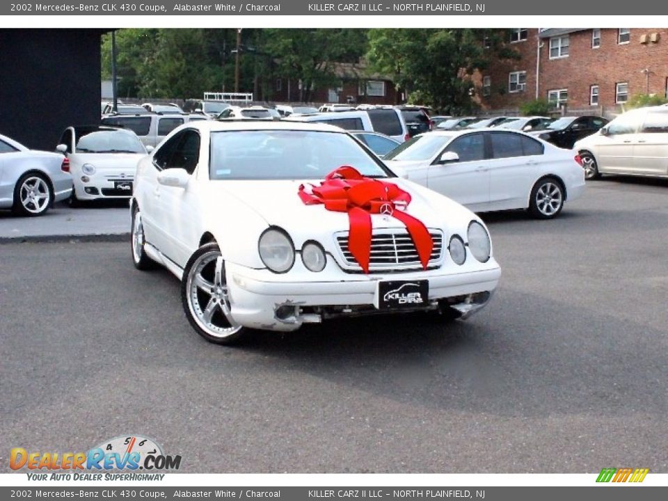 2002 Mercedes-Benz CLK 430 Coupe Alabaster White / Charcoal Photo #1