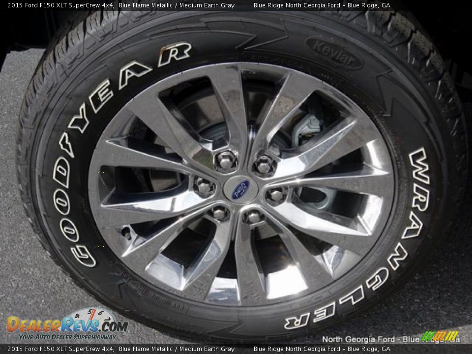 2015 Ford F150 XLT SuperCrew 4x4 Blue Flame Metallic / Medium Earth Gray Photo #9