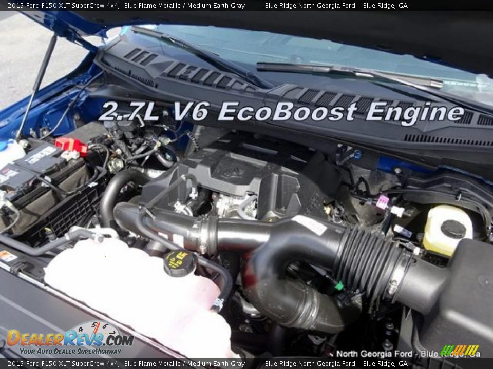 2015 Ford F150 XLT SuperCrew 4x4 Blue Flame Metallic / Medium Earth Gray Photo #10