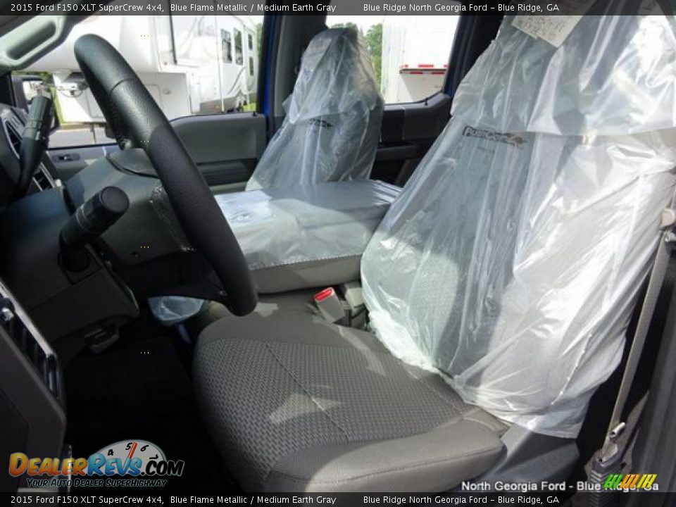 2015 Ford F150 XLT SuperCrew 4x4 Blue Flame Metallic / Medium Earth Gray Photo #11