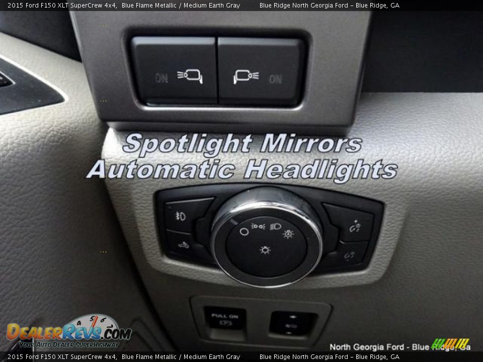 2015 Ford F150 XLT SuperCrew 4x4 Blue Flame Metallic / Medium Earth Gray Photo #26