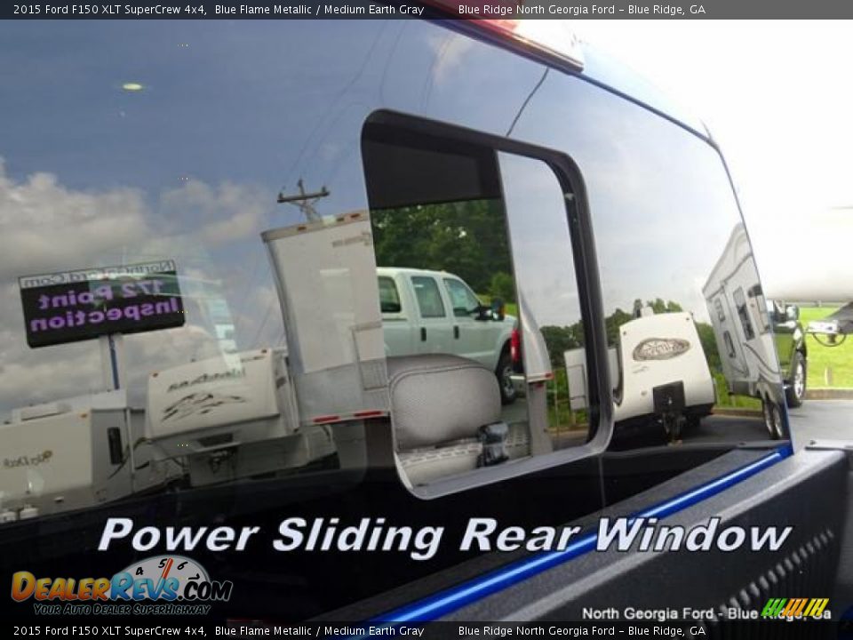 2015 Ford F150 XLT SuperCrew 4x4 Blue Flame Metallic / Medium Earth Gray Photo #28