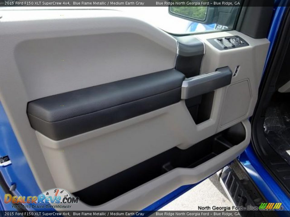 2015 Ford F150 XLT SuperCrew 4x4 Blue Flame Metallic / Medium Earth Gray Photo #31