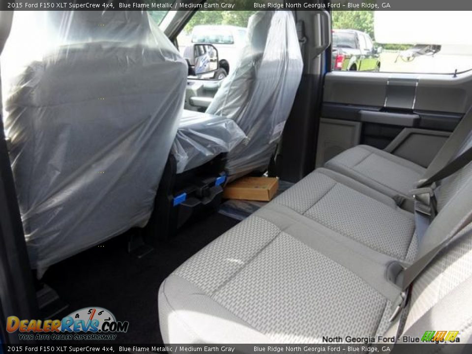 2015 Ford F150 XLT SuperCrew 4x4 Blue Flame Metallic / Medium Earth Gray Photo #34