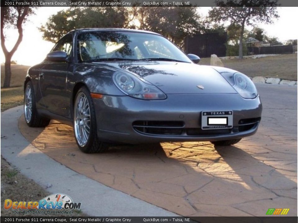 2001 Porsche 911 Carrera Coupe Seal Grey Metallic / Graphite Grey Photo #3