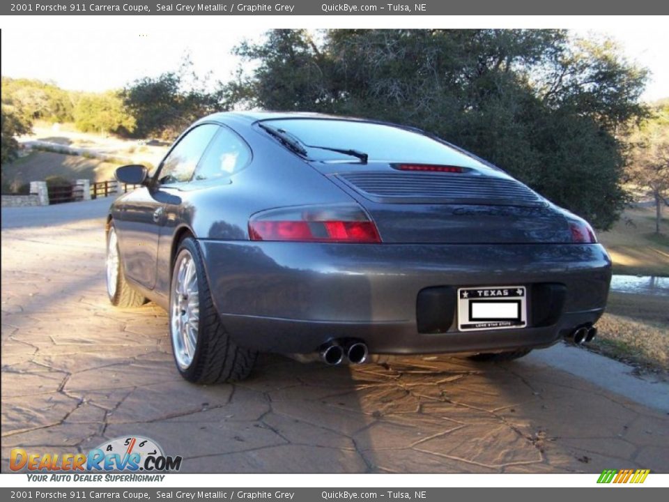 2001 Porsche 911 Carrera Coupe Seal Grey Metallic / Graphite Grey Photo #25