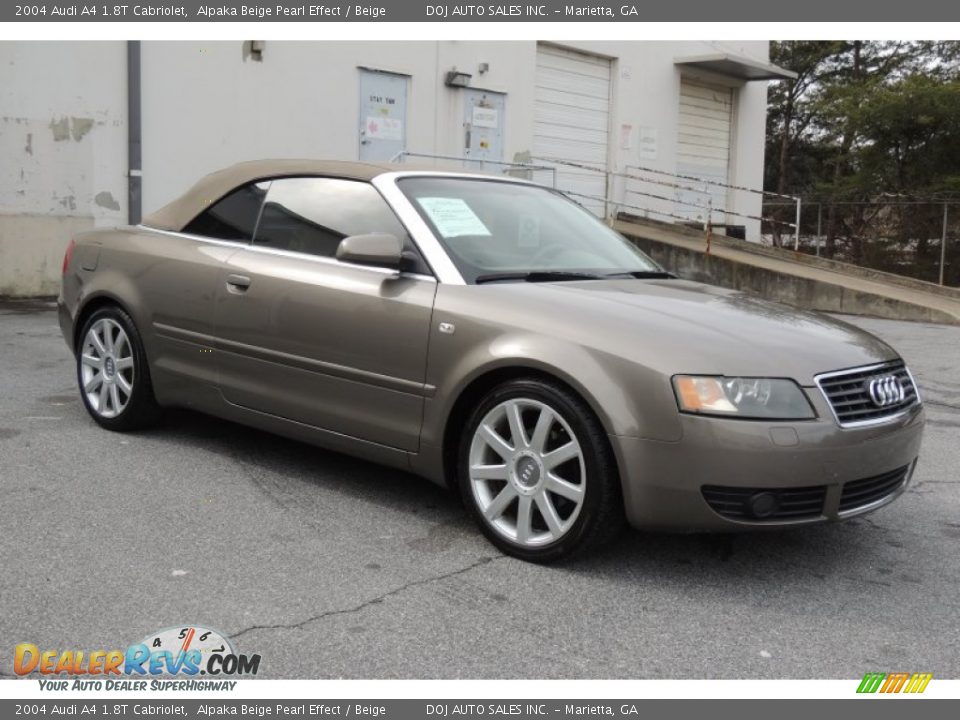 2004 Audi A4 1.8T Cabriolet Alpaka Beige Pearl Effect / Beige Photo #2