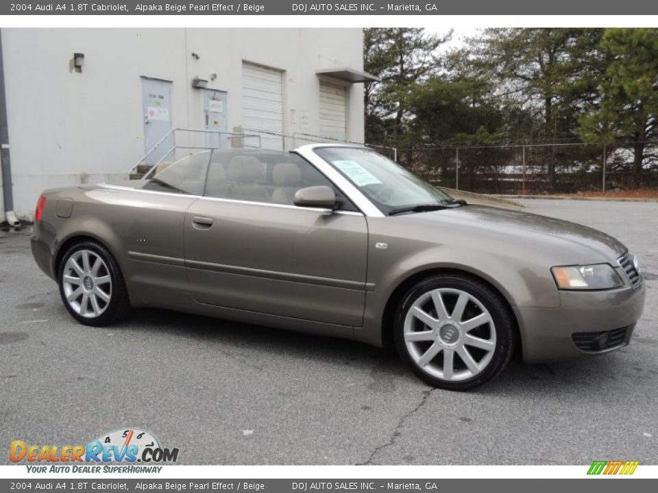 2004 Audi A4 1.8T Cabriolet Alpaka Beige Pearl Effect / Beige Photo #4