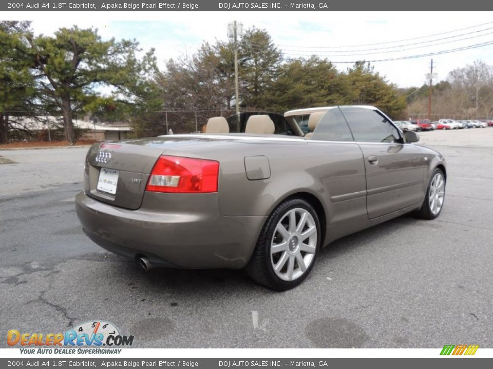 2004 Audi A4 1.8T Cabriolet Alpaka Beige Pearl Effect / Beige Photo #5