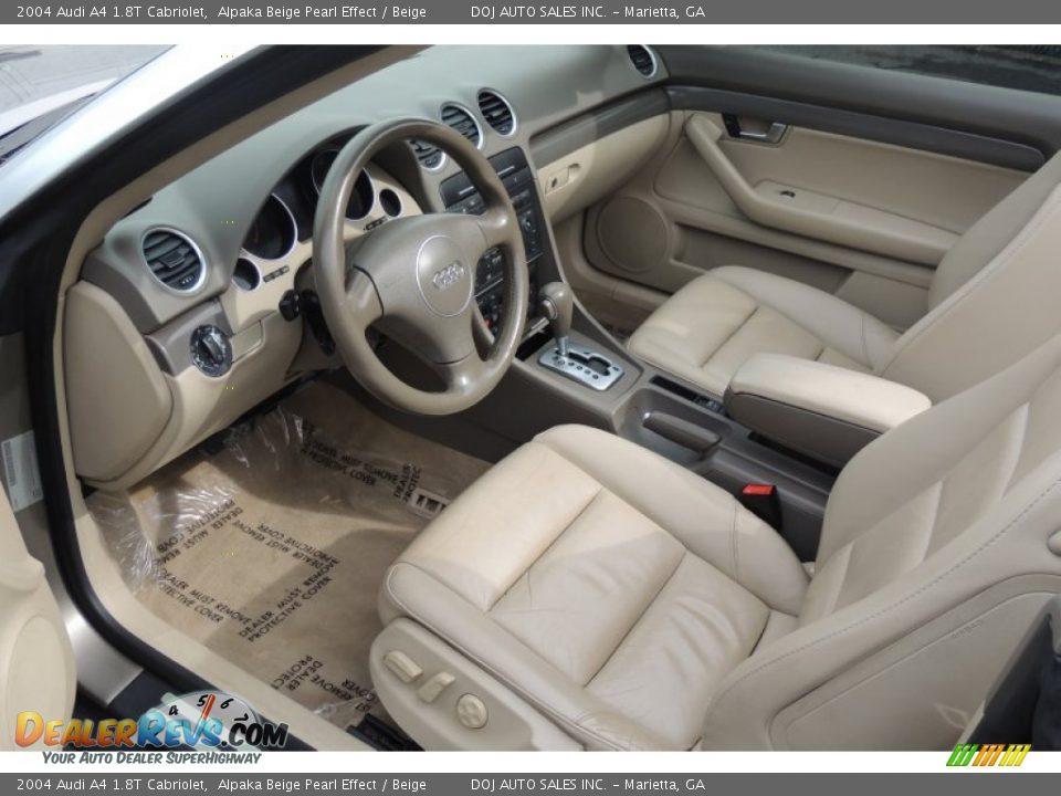 2004 Audi A4 1.8T Cabriolet Alpaka Beige Pearl Effect / Beige Photo #7