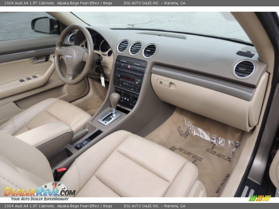 2004 Audi A4 1.8T Cabriolet Alpaka Beige Pearl Effect / Beige Photo #8
