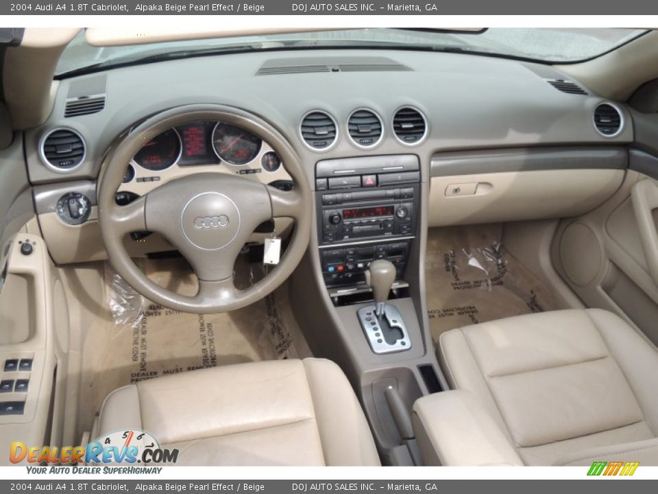 2004 Audi A4 1.8T Cabriolet Alpaka Beige Pearl Effect / Beige Photo #9