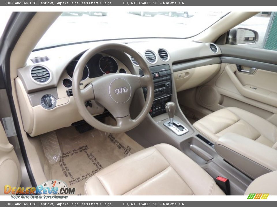 2004 Audi A4 1.8T Cabriolet Alpaka Beige Pearl Effect / Beige Photo #10