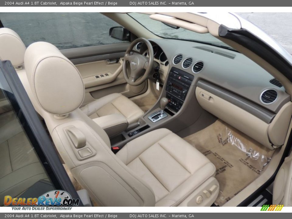 2004 Audi A4 1.8T Cabriolet Alpaka Beige Pearl Effect / Beige Photo #14