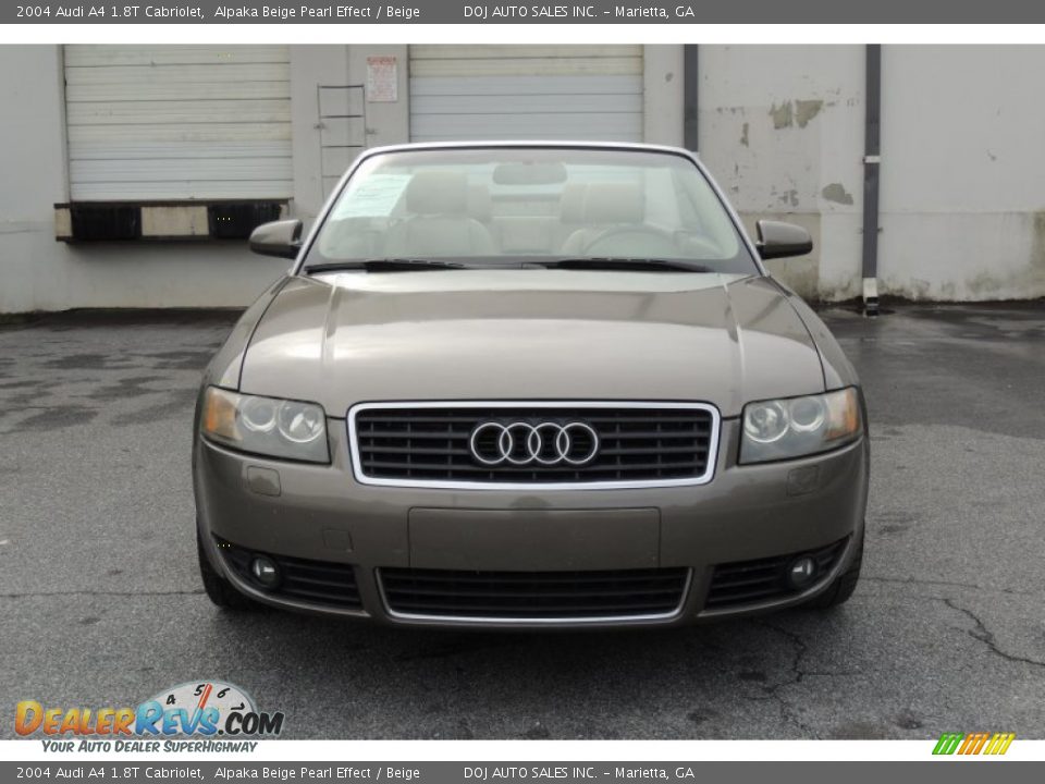 2004 Audi A4 1.8T Cabriolet Alpaka Beige Pearl Effect / Beige Photo #16