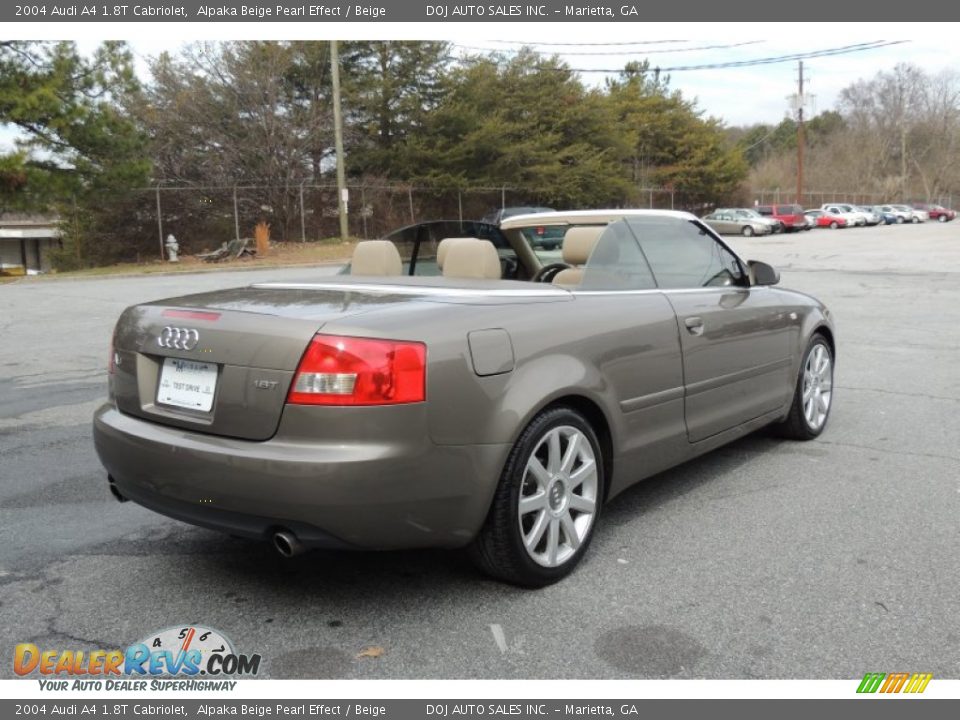 2004 Audi A4 1.8T Cabriolet Alpaka Beige Pearl Effect / Beige Photo #17