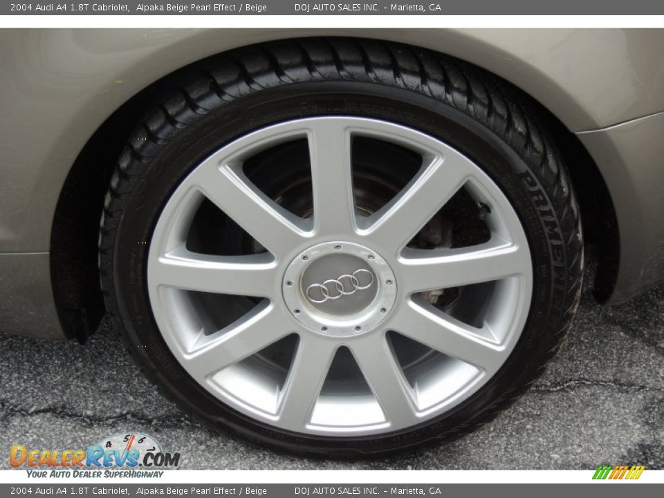 2004 Audi A4 1.8T Cabriolet Alpaka Beige Pearl Effect / Beige Photo #18