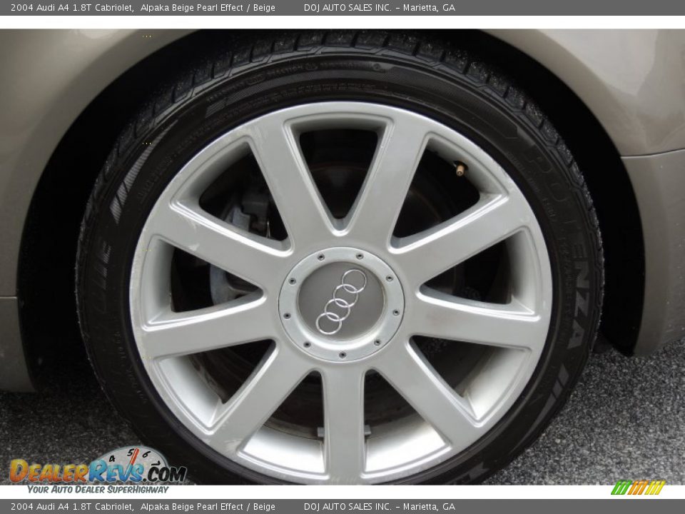 2004 Audi A4 1.8T Cabriolet Alpaka Beige Pearl Effect / Beige Photo #19