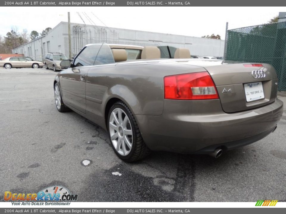 2004 Audi A4 1.8T Cabriolet Alpaka Beige Pearl Effect / Beige Photo #20