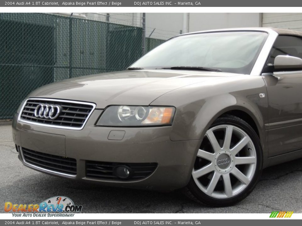 2004 Audi A4 1.8T Cabriolet Alpaka Beige Pearl Effect / Beige Photo #23