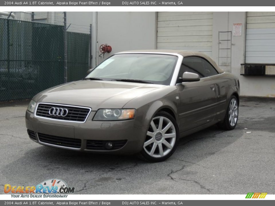 2004 Audi A4 1.8T Cabriolet Alpaka Beige Pearl Effect / Beige Photo #26