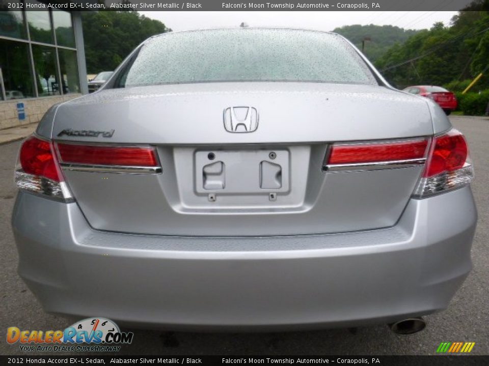 2012 Honda Accord EX-L Sedan Alabaster Silver Metallic / Black Photo #6