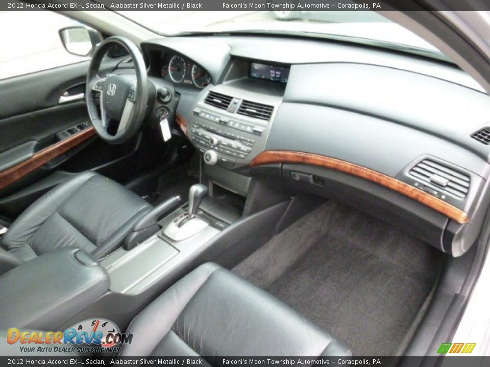 2012 Honda Accord EX-L Sedan Alabaster Silver Metallic / Black Photo #11