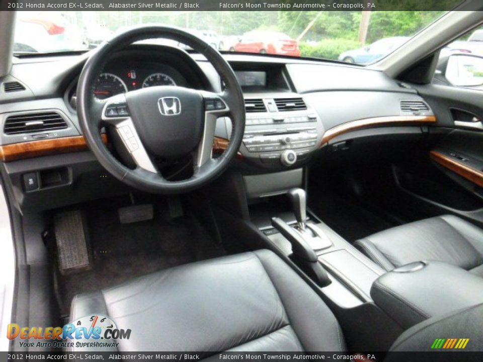 2012 Honda Accord EX-L Sedan Alabaster Silver Metallic / Black Photo #17