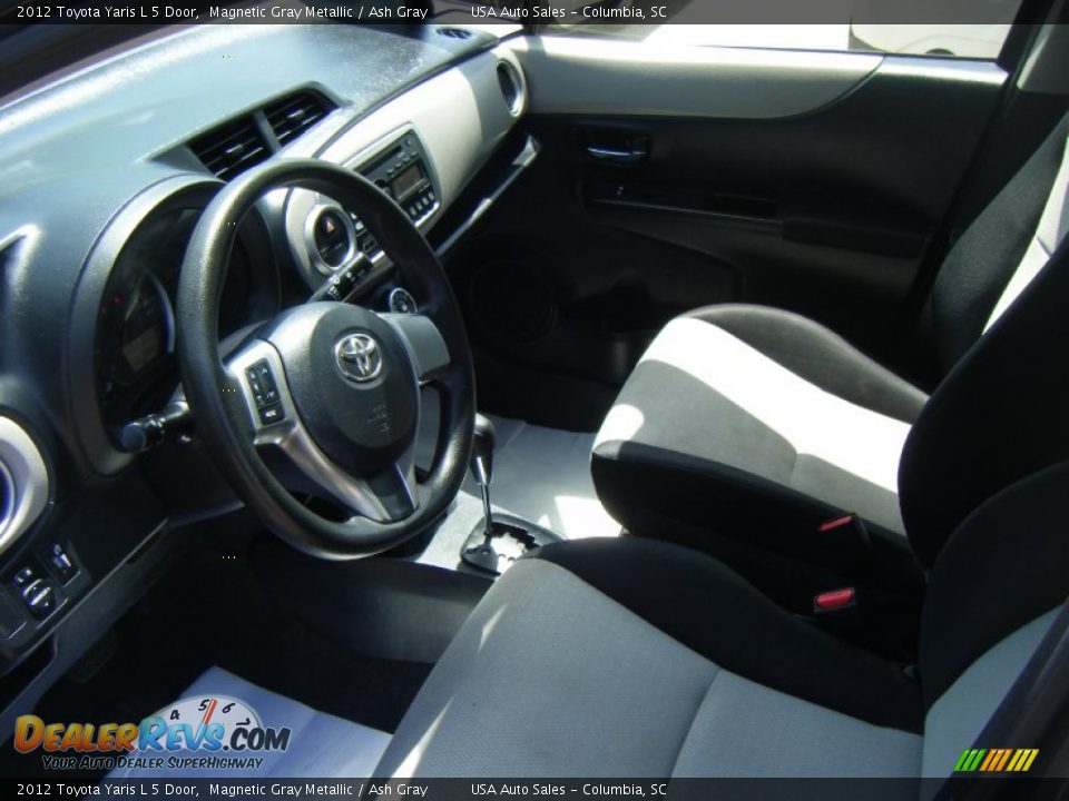 2012 Toyota Yaris L 5 Door Magnetic Gray Metallic / Ash Gray Photo #6