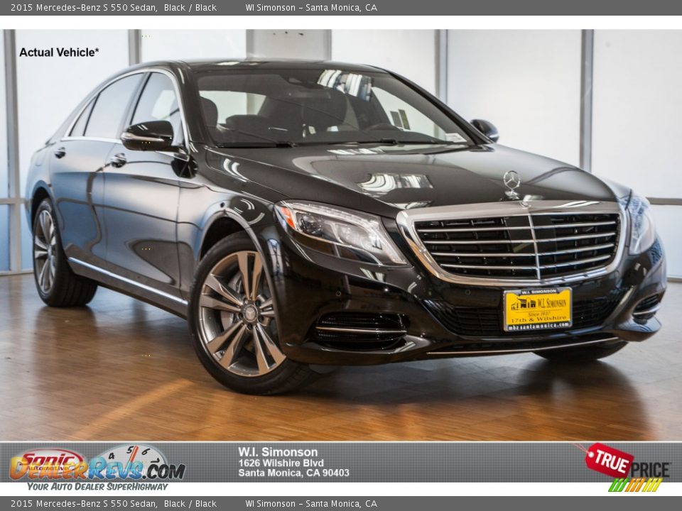 2015 Mercedes-Benz S 550 Sedan Black / Black Photo #1
