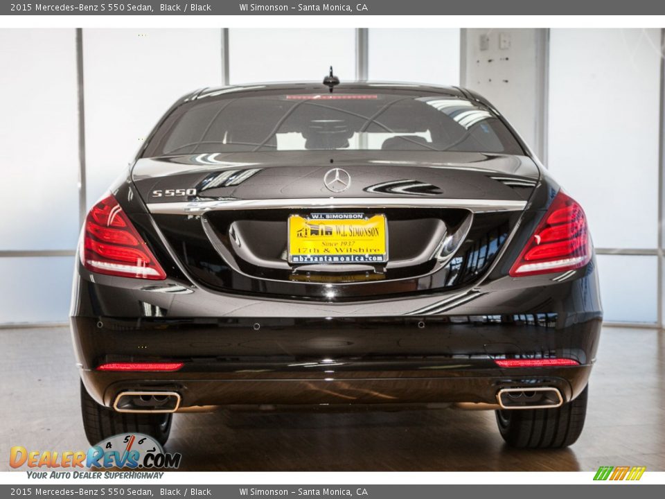 2015 Mercedes-Benz S 550 Sedan Black / Black Photo #4