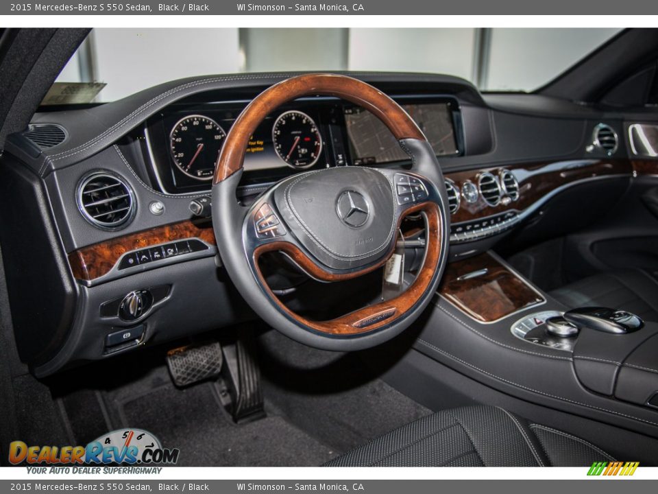 2015 Mercedes-Benz S 550 Sedan Black / Black Photo #6