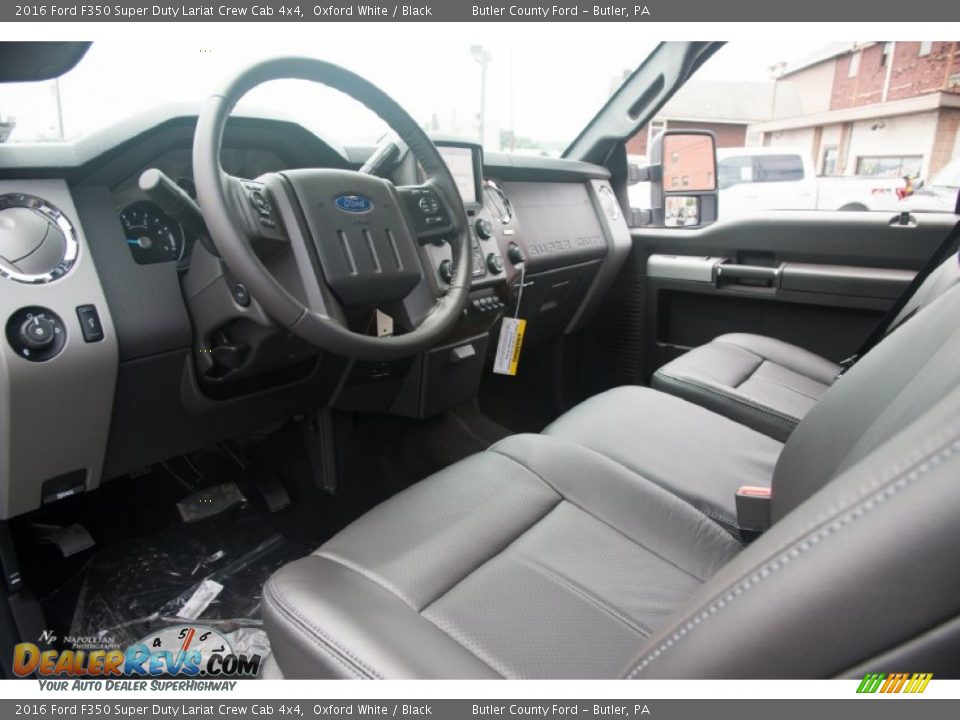 Black Interior - 2016 Ford F350 Super Duty Lariat Crew Cab 4x4 Photo #5