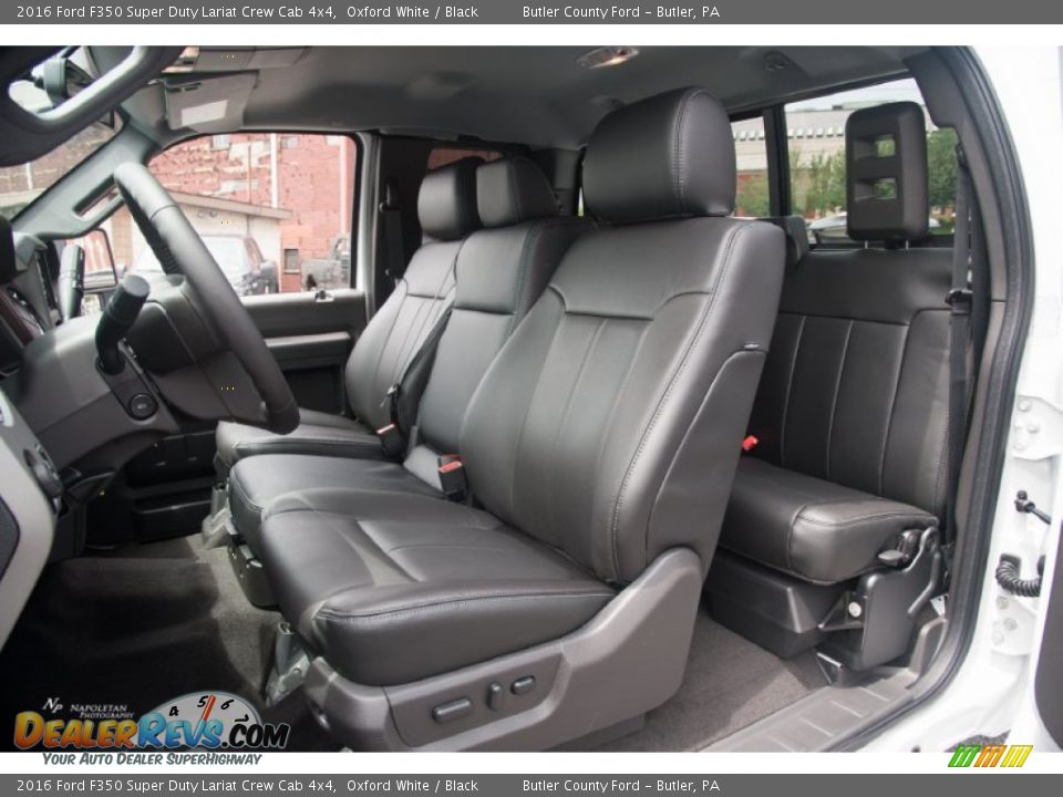 Black Interior - 2016 Ford F350 Super Duty Lariat Crew Cab 4x4 Photo #6