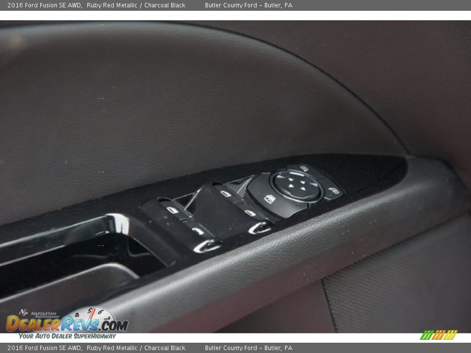 2016 Ford Fusion SE AWD Ruby Red Metallic / Charcoal Black Photo #11