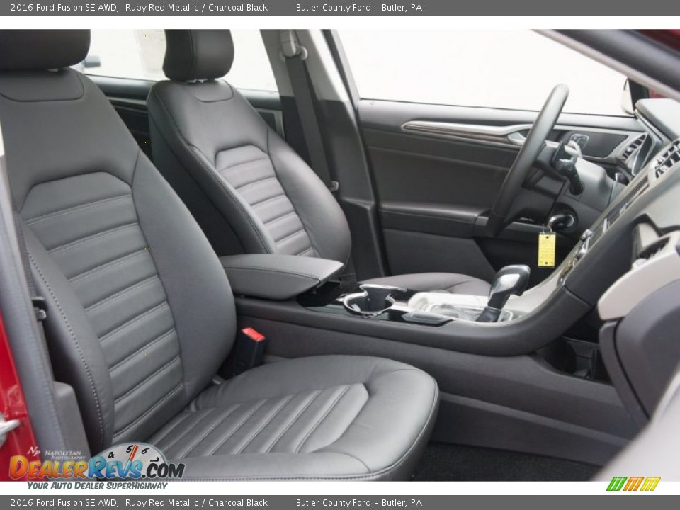 2016 Ford Fusion SE AWD Ruby Red Metallic / Charcoal Black Photo #12