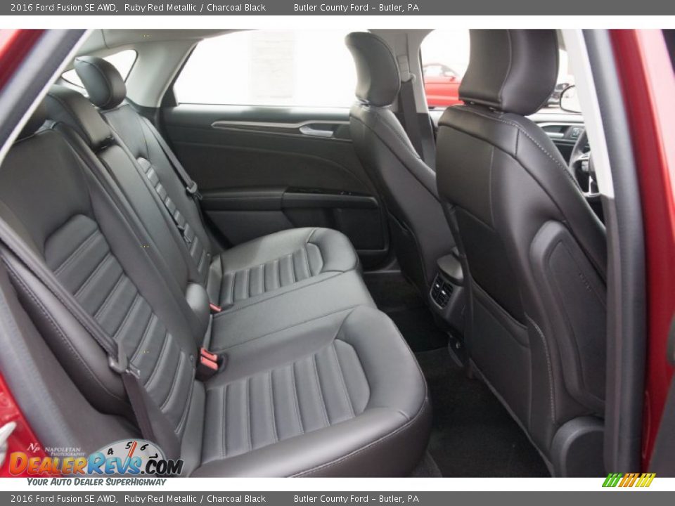 2016 Ford Fusion SE AWD Ruby Red Metallic / Charcoal Black Photo #13