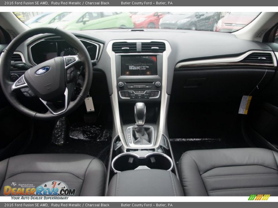 2016 Ford Fusion SE AWD Ruby Red Metallic / Charcoal Black Photo #14