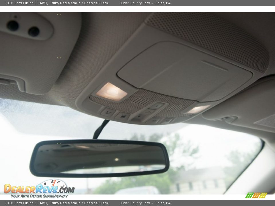2016 Ford Fusion SE AWD Ruby Red Metallic / Charcoal Black Photo #15