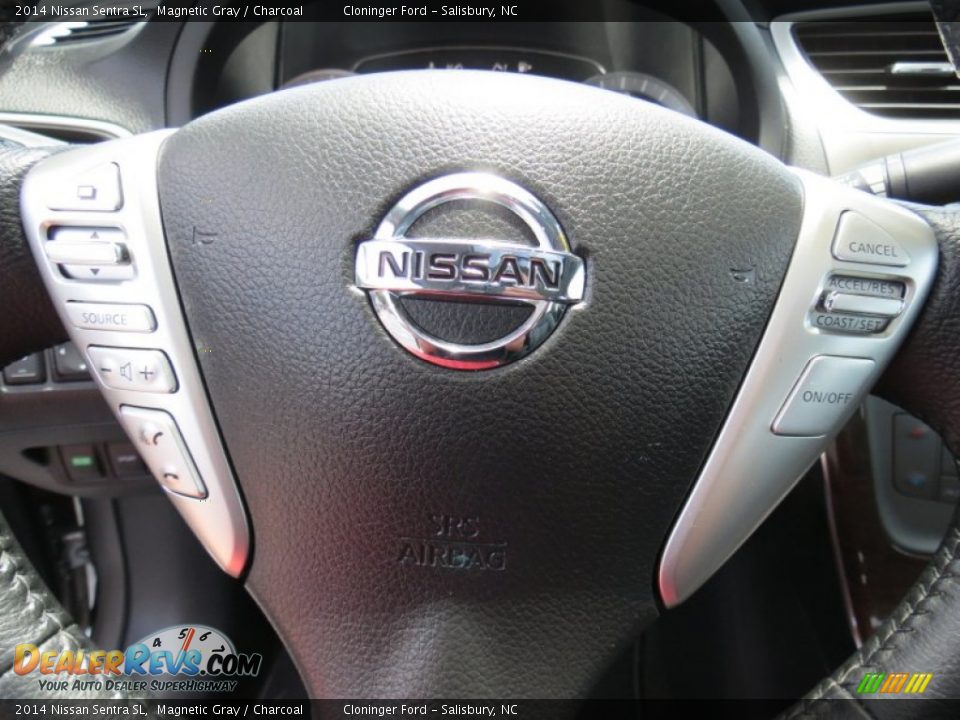2014 Nissan Sentra SL Magnetic Gray / Charcoal Photo #18