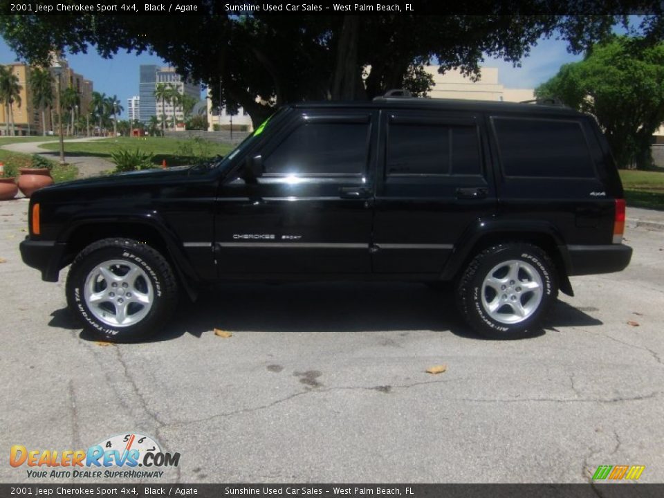 2001 Jeep Cherokee Sport 4x4 Black / Agate Photo #2