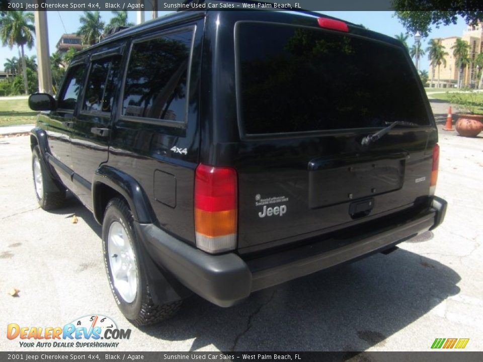 2001 Jeep Cherokee Sport 4x4 Black / Agate Photo #3
