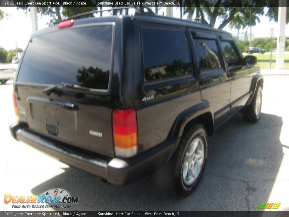 2001 Jeep Cherokee Sport 4x4 Black / Agate Photo #6