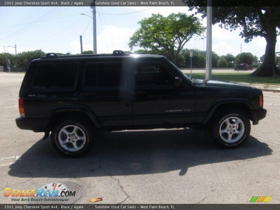 2001 Jeep Cherokee Sport 4x4 Black / Agate Photo #7