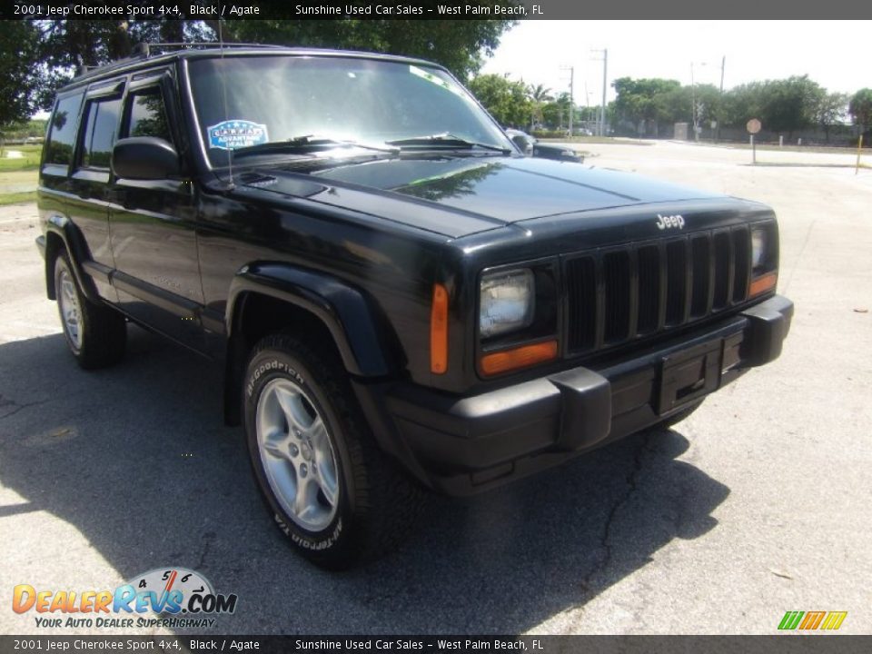2001 Jeep Cherokee Sport 4x4 Black / Agate Photo #8