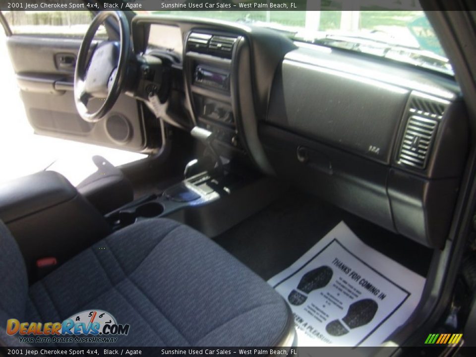 2001 Jeep Cherokee Sport 4x4 Black / Agate Photo #17