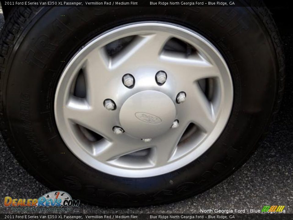 2011 Ford E Series Van E350 XL Passenger Vermillion Red / Medium Flint Photo #9