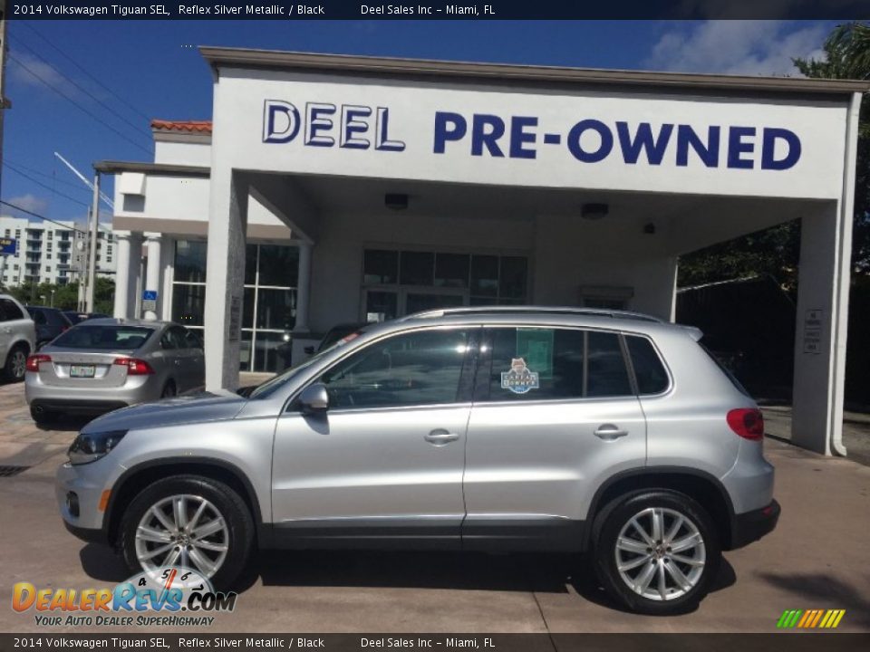2014 Volkswagen Tiguan SEL Reflex Silver Metallic / Black Photo #2