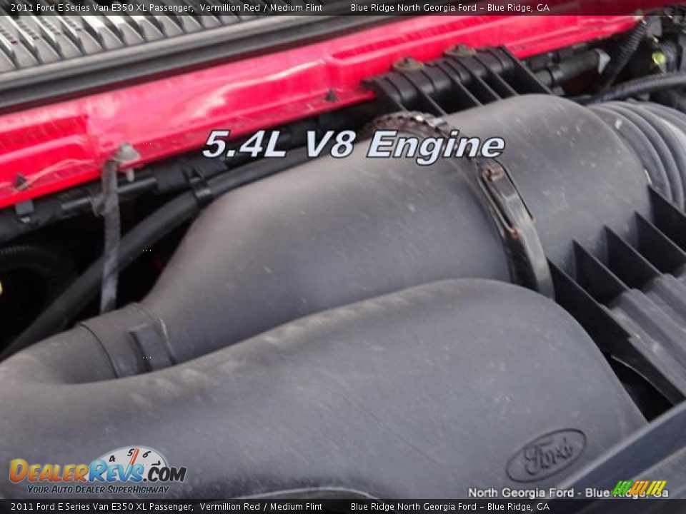 2011 Ford E Series Van E350 XL Passenger Vermillion Red / Medium Flint Photo #11